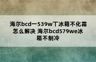 海尔bcd一539w丅冰箱不化霜怎么解决 海尔bcd579we冰箱不制冷